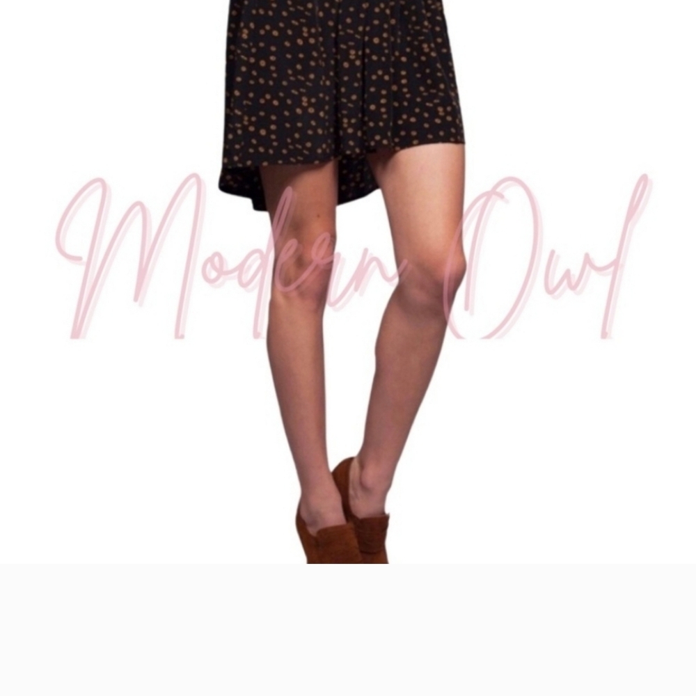 Black and Brown Polka Dot Skirt NWT